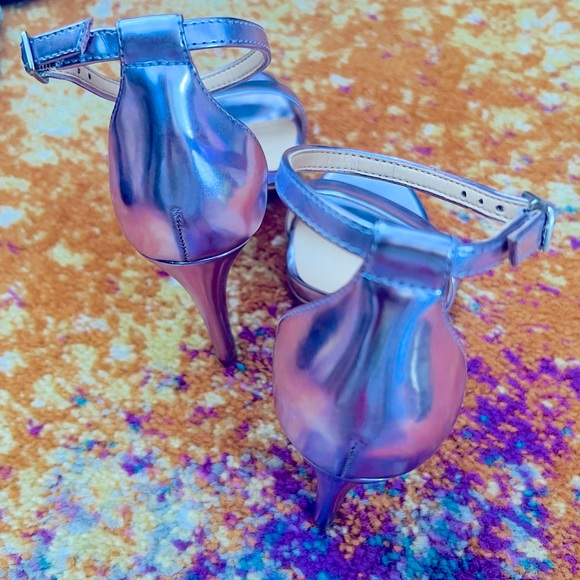 New Gianni Bini Shoes Metallic Lavender/Pink Ankle Strap - Picture 10 of 14